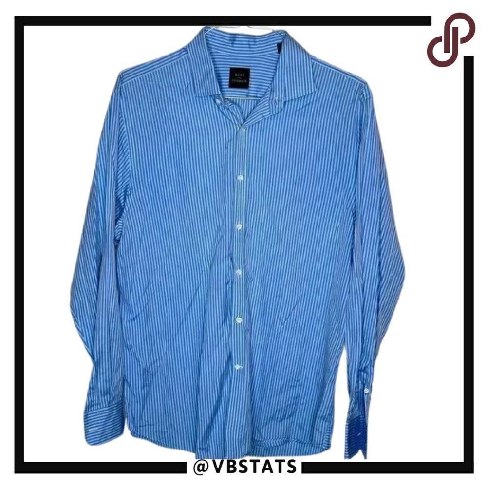 XXL Kent and‎ Curwen Blue-White Striped LS Shirt